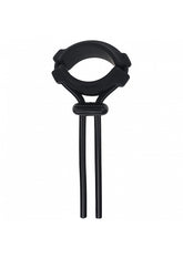LEVELZ - Detachable Wide Adjustable Silicone Lasso Cock Ring - 5mm - Black